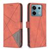 BINFEN COLOR Чехлы-кошельки для телефонов Xiaomi Redmi Note 13 Pro 5G/Poco X6 5G со стойкой, кожаный чехол с геометрическим тиснением