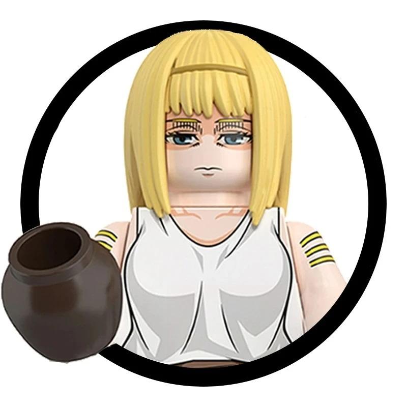 Слепая коробка Строительные блоки Мини-модели Фигурки Атака на Титанов Леви Аккерман Эрен Микаса Гигант Анни Хэллоуин Рождественские подарки Игрушка