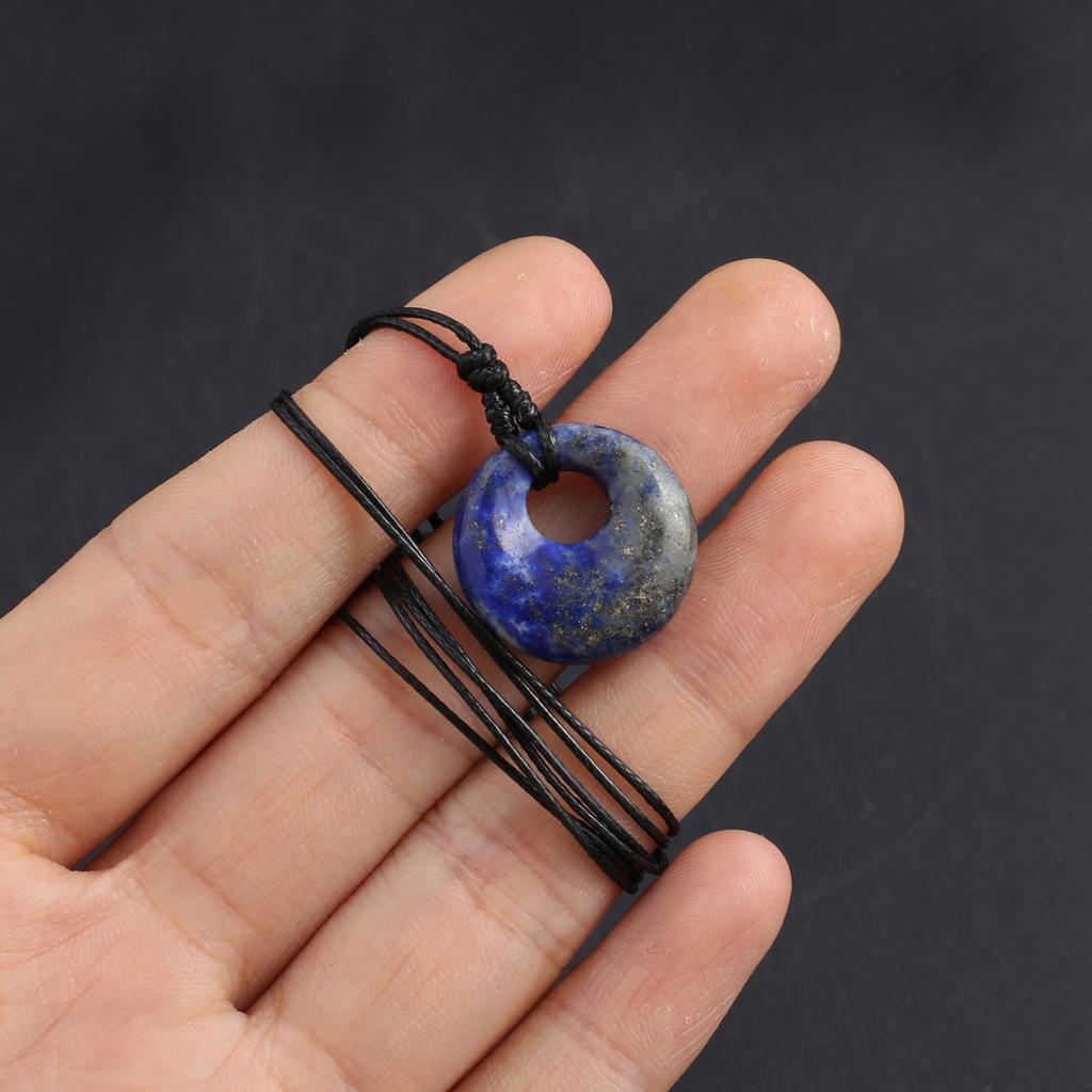 Новый стиль ожерелье натуральный камень белый нефрит/агат/лабрадорит ожерелье круглый кулон для женщин подарок на день рождения