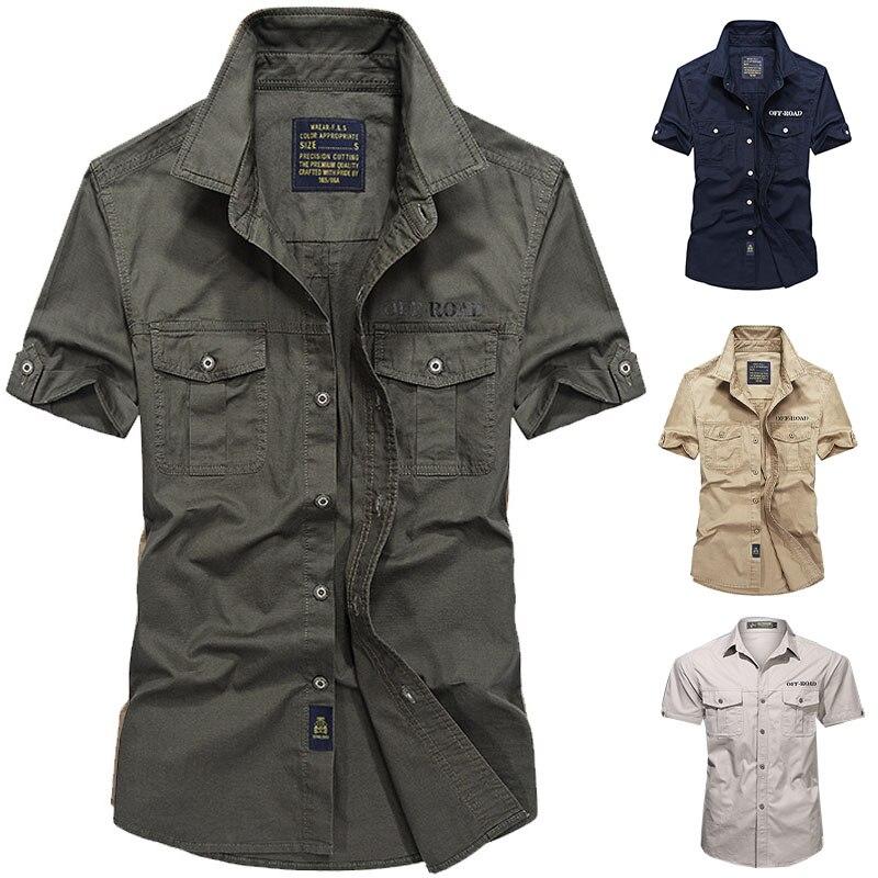 Летняя мужская рубашка Tooling, дышащая, впитывающая пот хлопковая, с коротким рукавом, мягкая, однотонная, с отложным воротником, большие размеры