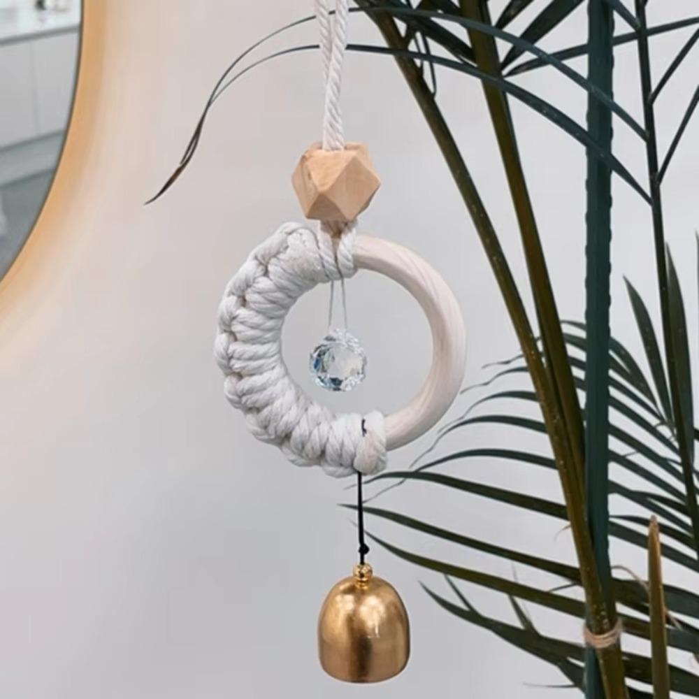 New Weaving Rope Wind Chimes Wall-mounting Pendants Wall Wooden Door Pendant Saves Space Hangings Kid Room Window Decors