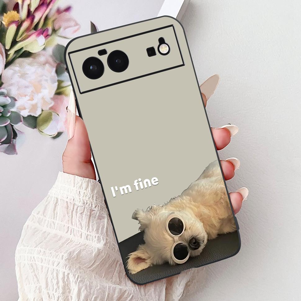For Google Pixel 6 Case Cute Animals Soft Silicone Phone Cases For Google Pixel 6 Pixel6 Coque Ultra-thin TPU Back Cover Housing