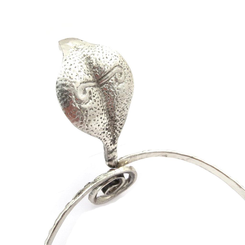 Les Trésors De Lily [K0279] — Серебряный дизайнерский браслет на руку «Кобра».