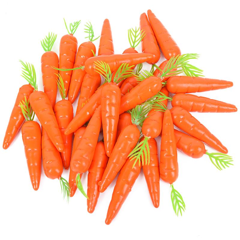 Easter Decoration Simulation Mini Carrot Artificial Foam Vegetable Carrots Easter Party Home Decor Ornaments Kids Gift DIY Craft