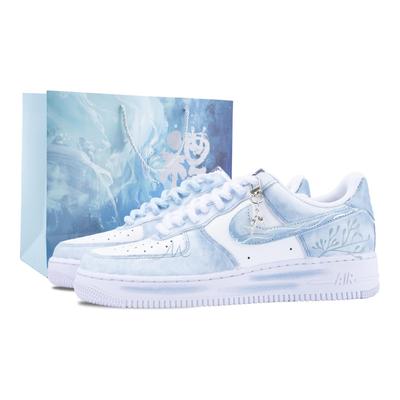 Air Force 1 Fairy Spirit Износостойкие Низкие Скейтборд-Кроссовки Унисекс Сине-Белые DD8959-100(Команда836-)