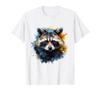 Raccoon Lover Art Animal Abstract Graphic Raccoon T-Shirt