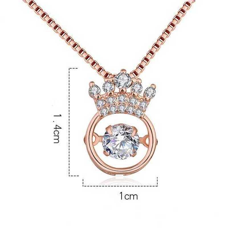 Sace Gems Crown Modelling Copper Alloy Zircon Women Pendant Necklace Fashion Gift