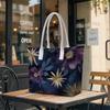 Fashion Flower Pattern Tote Bag Casual Portable Shoulder Bag for Daily Use