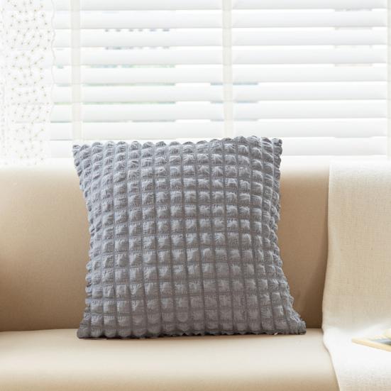 45x45 см квадратная наволочка слоеная решетка элегантный однотонный современный молния полиэстер диван спальня украшение дома подушка наволочка