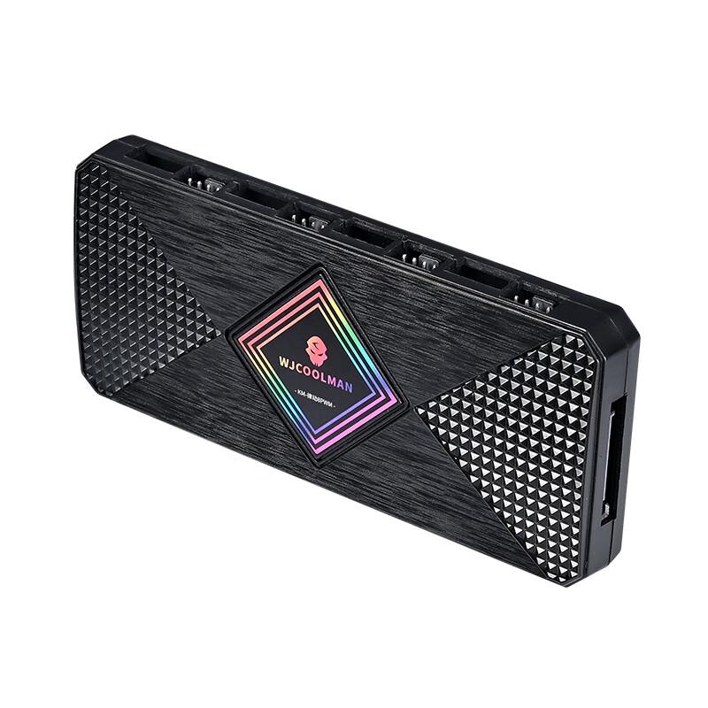 Магнитный 8-портовый ARGB-контроллер-хаб 5 В, 3-контактный, с PWM и беспроводным пультом