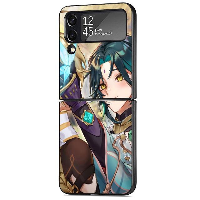 Чехол для Samsung Galaxy ZFlip3 ZFlip Z Flip 3 5G Z Flip 4 Flip3 Flip4 zflip Жесткий чехол для ПК Game Genshin Impact Anime Shell