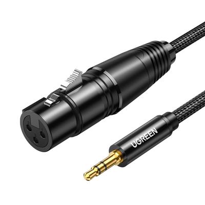 UGREEN XLR Conversion XLR Cable Микрофонный кабель Male to XLR Female Несбалансированное соединение Нейлоновая оплетка Высокопрочный кабель-переходник Stereo to XLR
