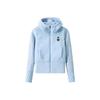 X Inner Child Collaboration Life Series Удобная повседневная теплая флисовая куртка на молнии с капюшоном Женские куртки Светло-голубой 962448712-2