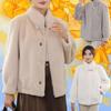 Winter New Mink-Like Coat Women Fur Jacket Thickened Stand-UP Collar Outwear Short Mink Velvet Overcoat Female Fashion Tops