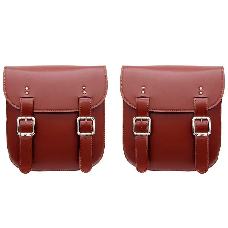 1 Pair Motorbike Tail Side Bags Storage Tool Motorcycle Saddle Bags Large Capacity for Harley Honda