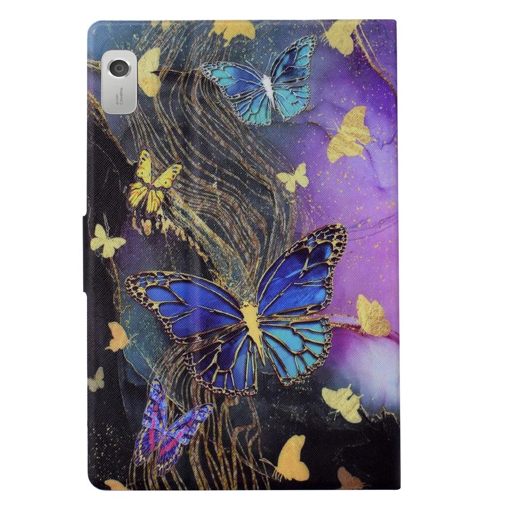 Чехол для Lenovo Tab M9 TB-310FU с узором, противоударный, кожаный, с функцией автоматического пробуждения/засыпания