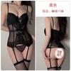 Women's Lace Sheer Deep V Underwire Padded Costume Lingerie Set