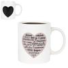 [R2424] - Thermal Ceramic Mug 'Words of Love' Black White - 90x75 Mm (30 Cl)
