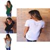 Neu Damen Shirt Bluse Casual Tunika Kurzarm Sommer V-ausschnitt T-shirts Top For Effortless Versatile Style