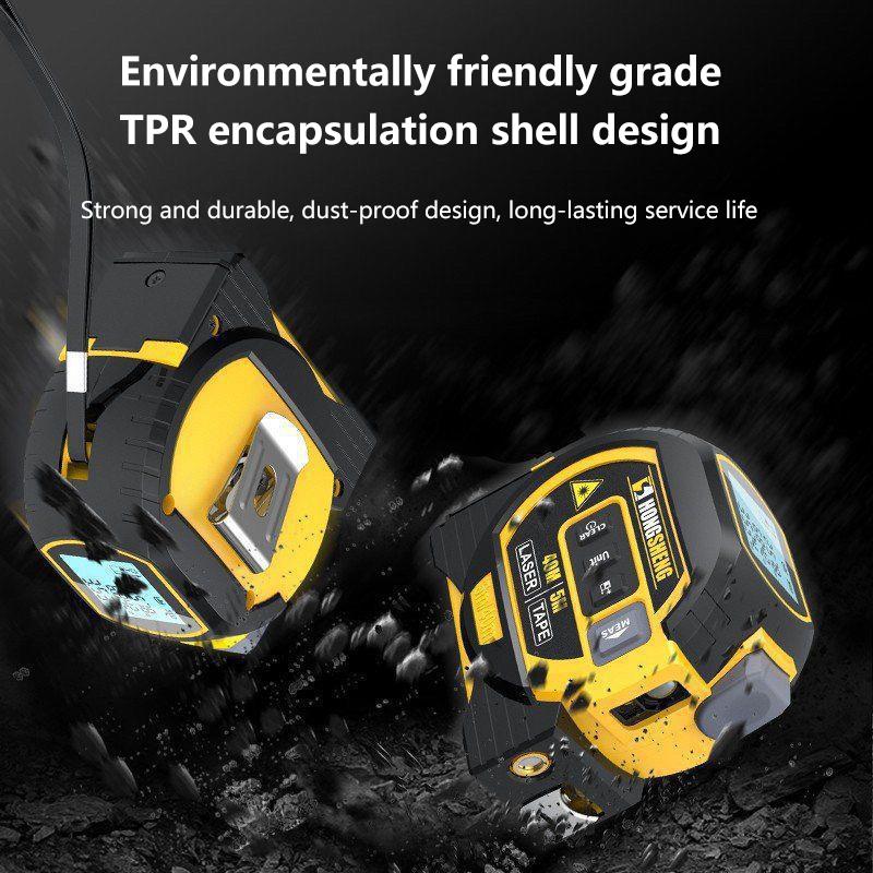 3 в 1 лазерный дальномер рулетка линейка 40M/60M лазерный дальномер ЖК-дисплей с подсветкой для измерения зданий