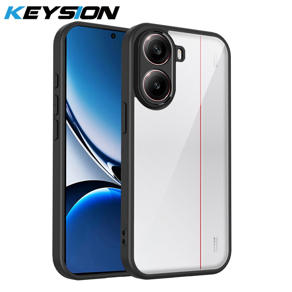 KEYSION Прозрачный чехол для Xiaomi POCO X8 Pro Max Мягкий силикон+ПК HD Clear Простой ударопрочный задняя крышка телефона для POCO X8 Pro