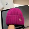 R Angora Rabbit Fur Knitted Hat Women'S Winter Wide Strip Elastic Soft Waxy Wool Hat Nordic Cold Warm Ear Hat