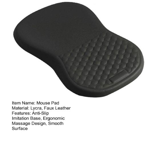 Эргономичный коврик для мыши с подставкой для запястья, нескользящая основа, пена с эффектом памяти, массажный дизайн, гладкая поверхность, поддержка запястья