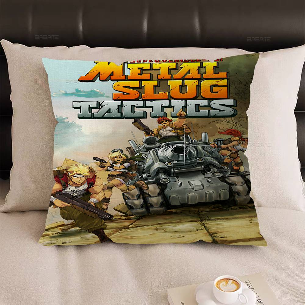 Игровой чехол для подушки Metal Slug Чехол для декоративной подушки в машину для дивана автомобиля Рождественский подарок 40x40 см 45x45 см