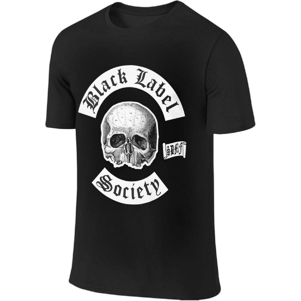 POLNWZWA Mens T Shirts Black Label Society Crew Neck Cotton Short Sleeve Sport Tees Running Athletic for Men