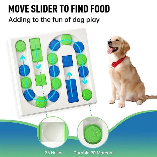 Yousheng Pet Puzzle Toy Нескользящий дозатор лакомств для домашних животных Поднос для медленного кормления Интерактивная игрушка для умственной стимуляции собак Товары для животных