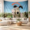 Wallace & Gromit Wall Tapestry Home Decor Hanging Cloth Art Background Tapestry for Bedroom