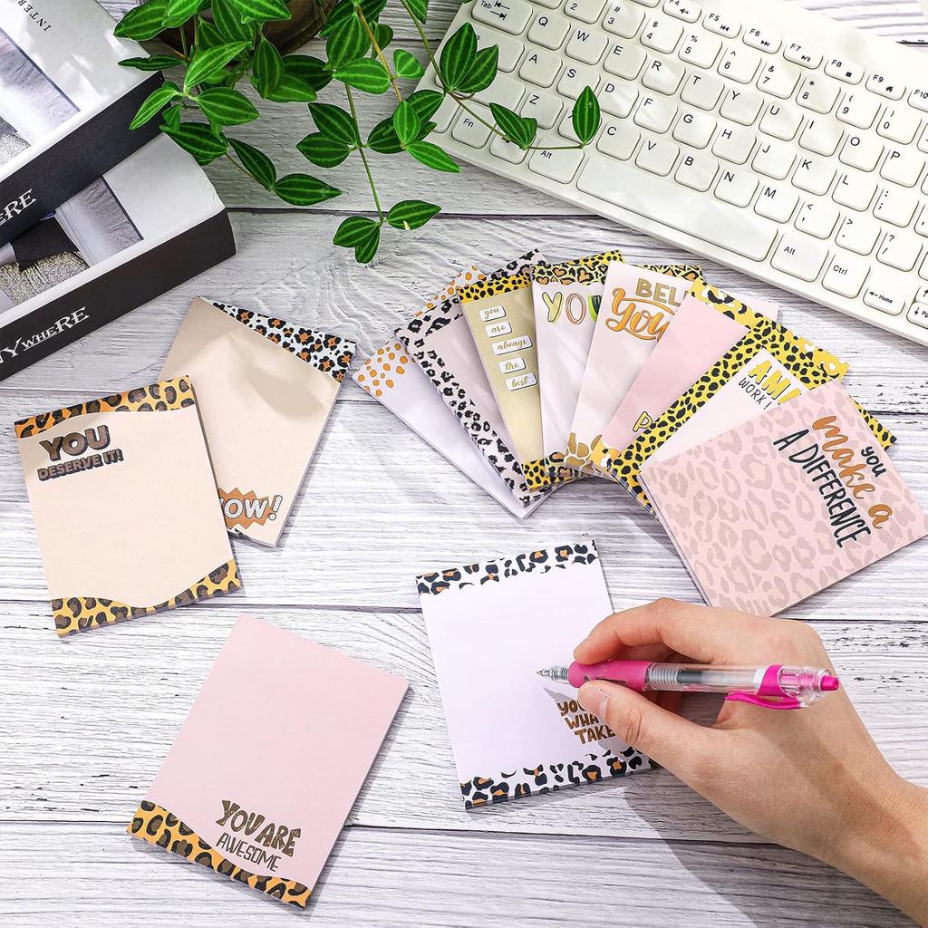 12 Pieces Empowering Sticky Note Pads 3" x 4" Motivational Educator Sticky Notes pirational Self Stick Note Pad Funny Sticky Notepad Appreciation