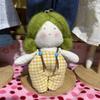 Ручная работа Льняная Тканевая Кукла Брелок Милый Клетчатый Комбинезон Подвеска Разные Прически Мягкая Набитая Винтажный Подарок Для Коллекционеров