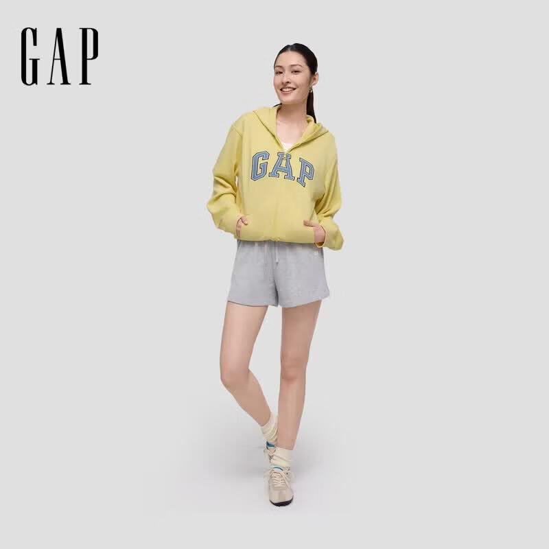 Gap Унисекс Свободный Кардиган-Толстовка с Капюшоном и Вышивкой Логотипа