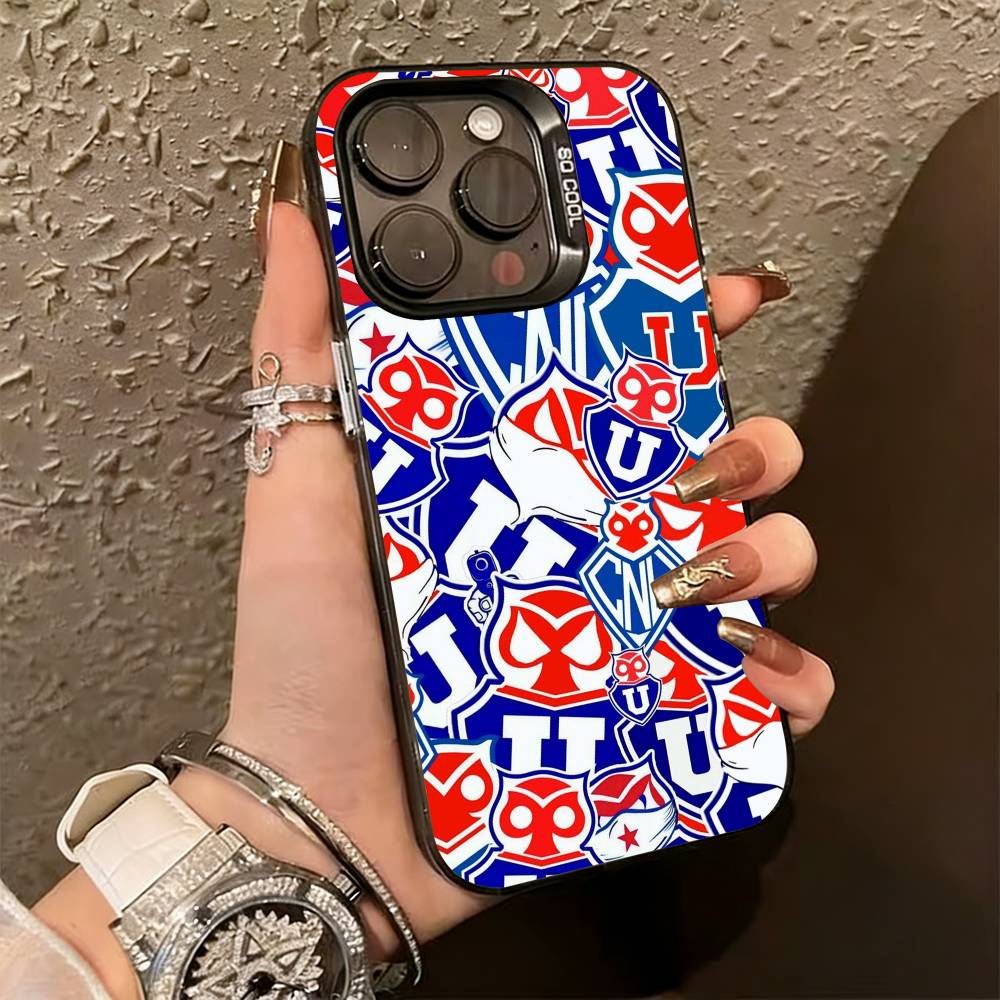 Club U-Universidad de C-Chile Phone Case For iPhone 17,16,15,14,13,12,11 Plus,Pro Max,XS,Colorful Silver Phone case Funda Cover