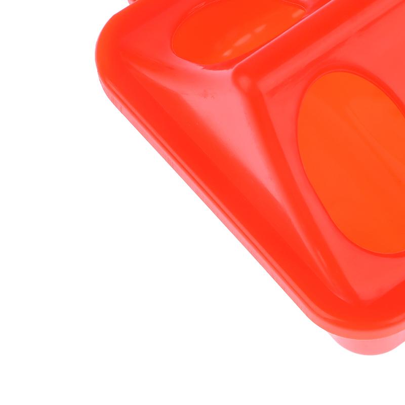 1Pc Double Row 12/18 Holes Poultry Ground Feeder Plastic Clamshell Feeding Chicken Groove Farm Breeding Supplies