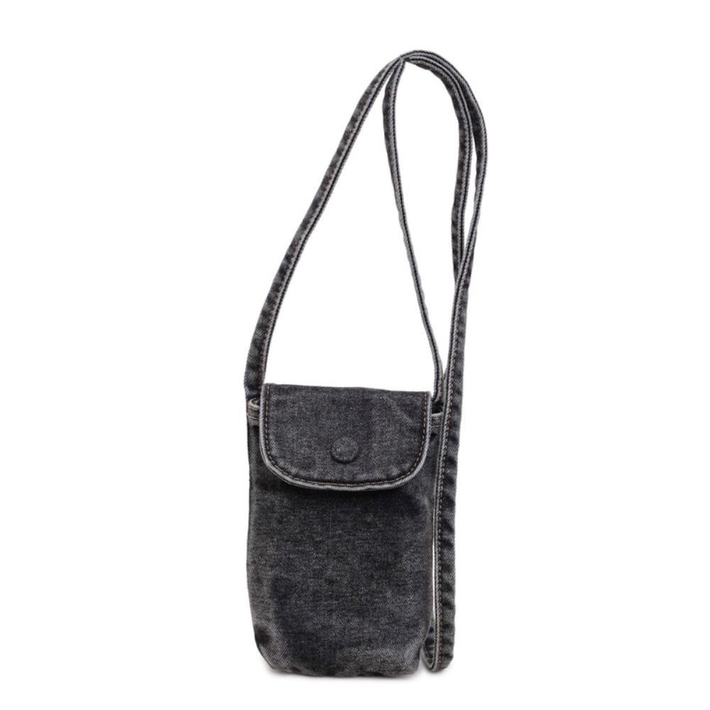 Street Style Denim Crossbody Bag Y2K Phone Purses Fashionable Canvas Bag Women&Men