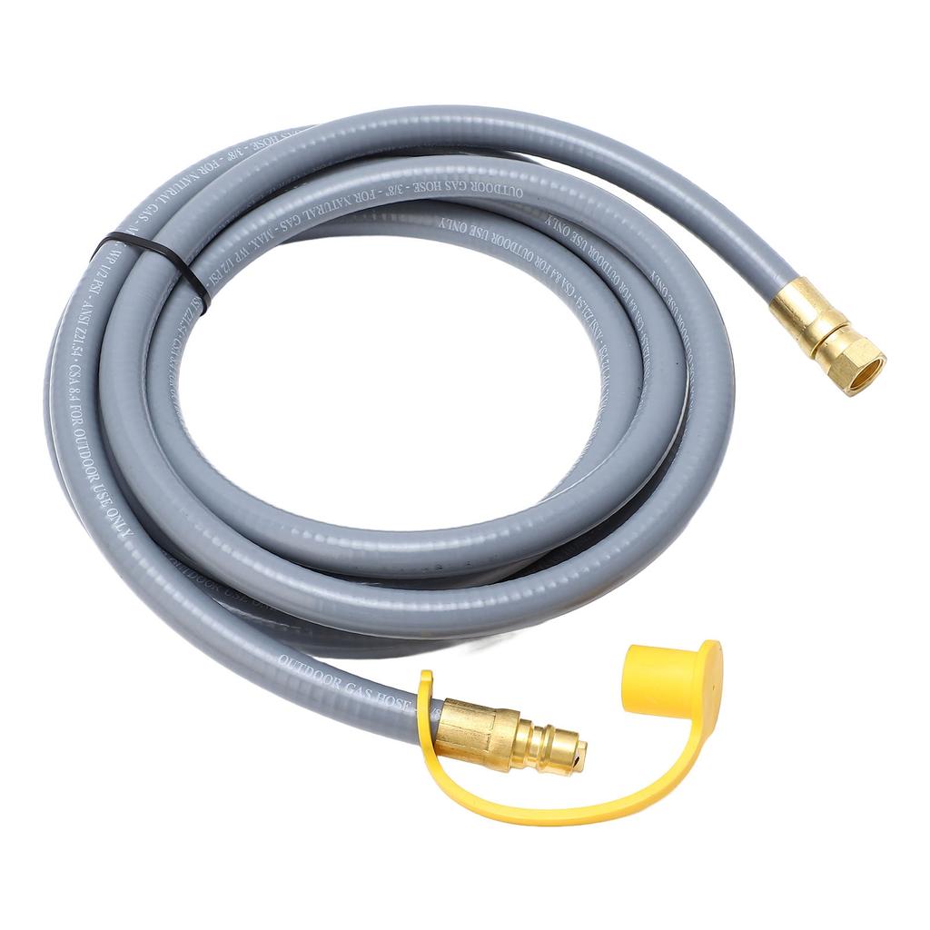 Gas Grill Hose 12FT 12 Inch Rubber RV Gas Hose Extension with Quick Connector for Travel