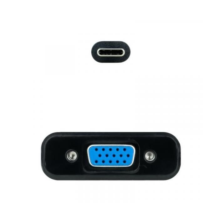 Convertisseur USB-C vers VGA - Nanocable - Modèle 10.16.4101-BK - 10 cm - Noir - USB 3.2 Gen 1