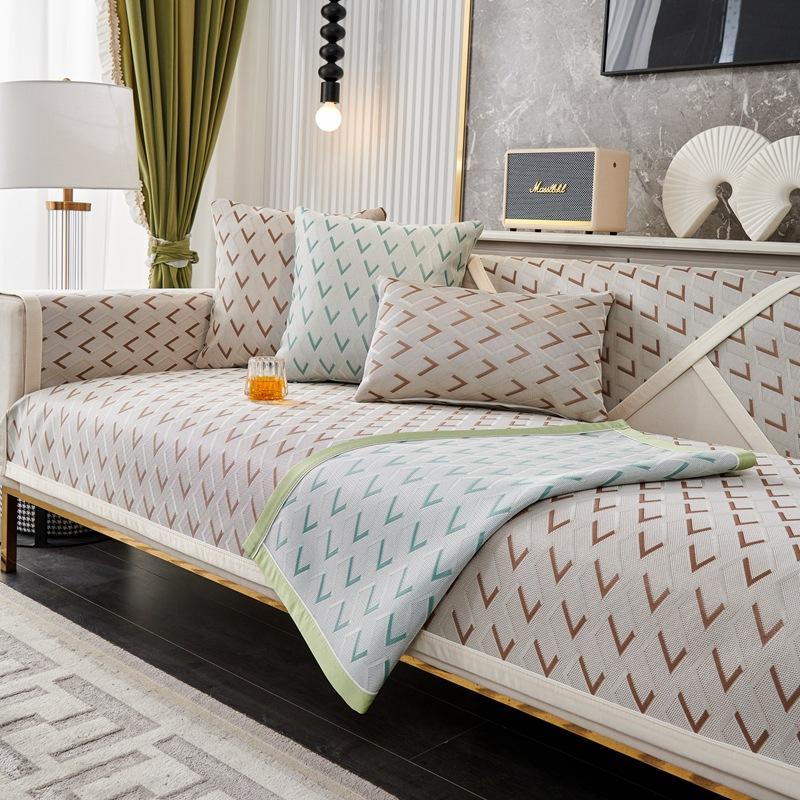 Подушка для дивана из ледяного шелка, летняя нескользящая ткань, летний спальный коврик, дышащая подушка, не царапающая подушка