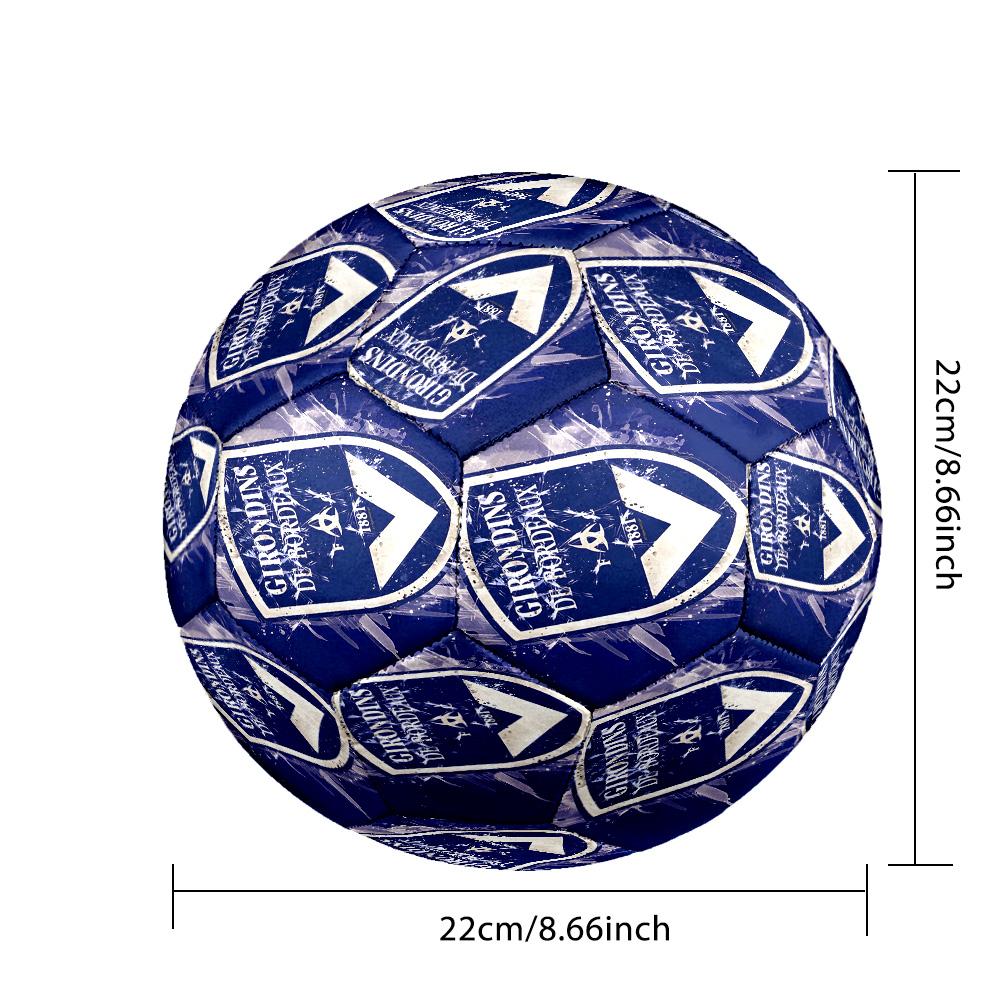 Giron-de Football Crest Printed Size 5 Soccer Balls, High-Quality, Anti-Slip, Protective Football, A Unique Gift , Birthdays, Christmas Gifts