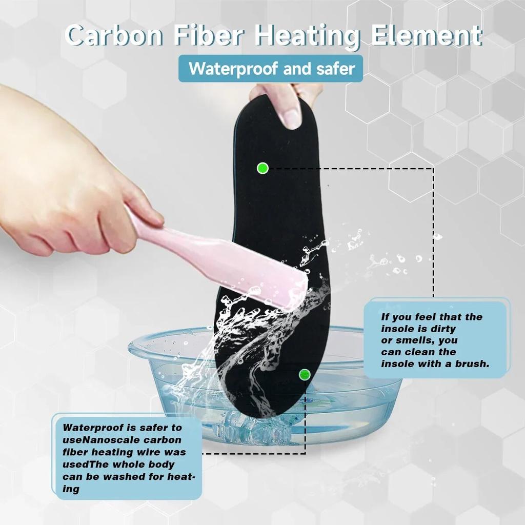 Перезаряжаемая стелька с подогревом и дистанционным управлением, зимняя дезодорирующая дышащая стелька с подогревом для улицы, мягкая стелька с флисовой подкладкой
