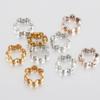 50pcs Two Hole CCB Flower Frame Spacer Beads DIY Necklace Bracelet Earrings Connectors Pendants Jewelry Accessories
