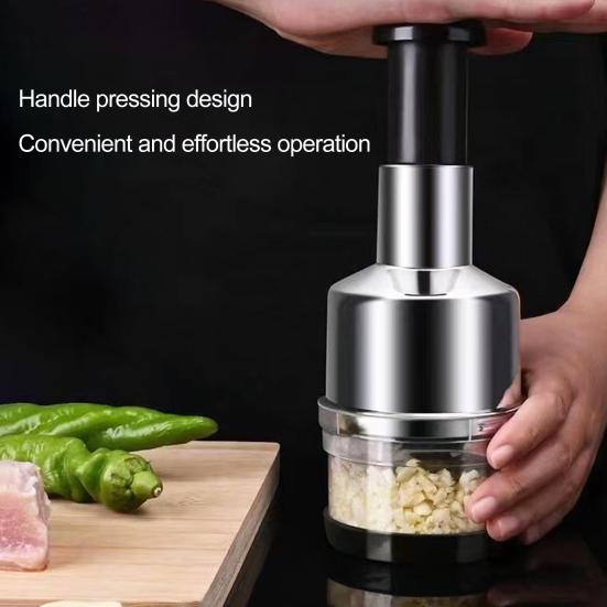 Ручной пресс для чеснока, давилка для чеснока из нержавеющей стали, простой в использовании, прочный измельчитель овощей, имбиря, лука для дома