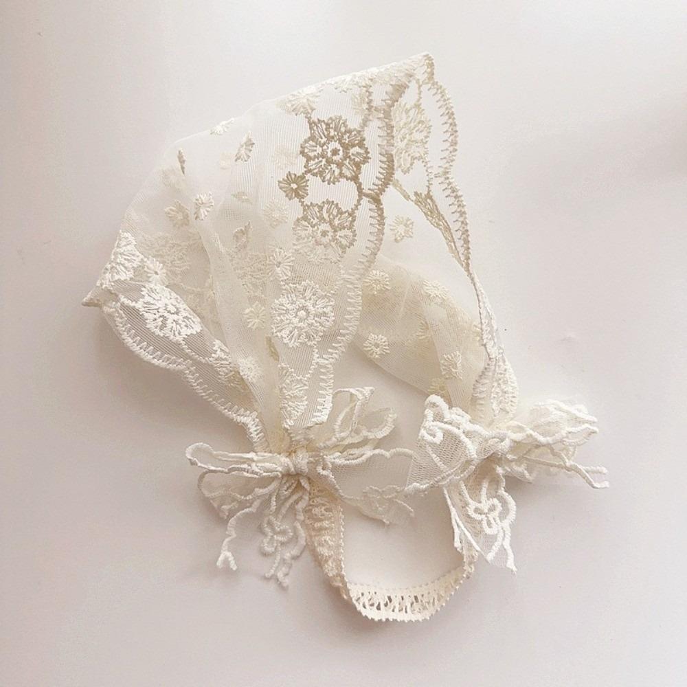 Hair Accessory Hollow Headband Elastic Lace Flowers Headwear White Cute Head Hoop Princess Girl
