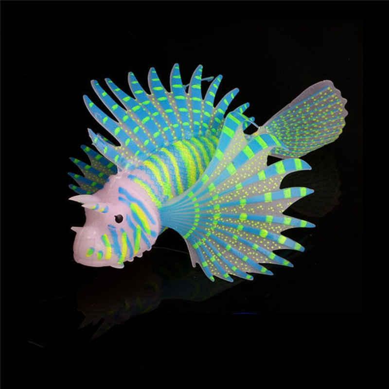 Силиконовая светящаяся рыбка для украшения аквариума
