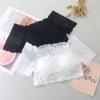 Женские сексуальные кружевные кроп-топы с открытыми плечами и подкладками, с короткими рукавами, бралетты, майки