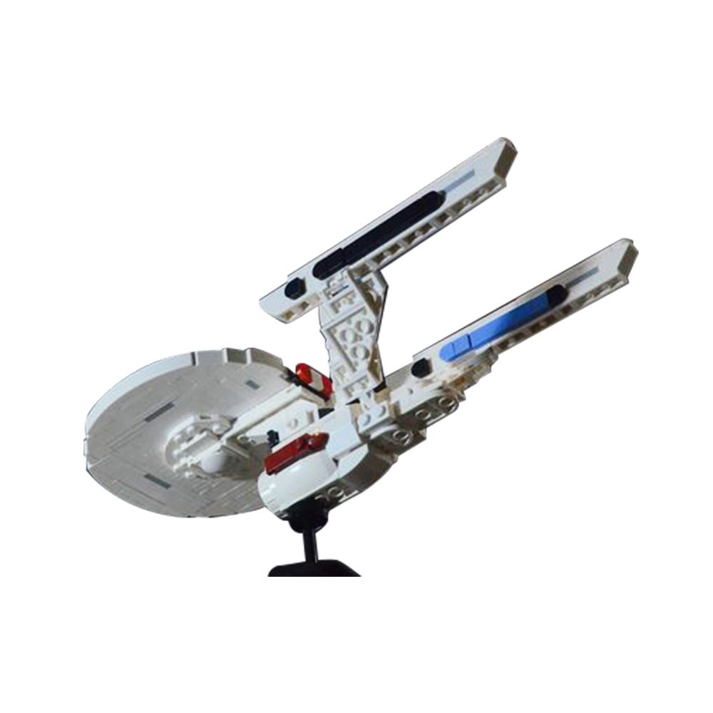Gobricks MOC Космический межзвездный военный корабль США. Enterprise NCC-1701 Строительные блоки Трек Космические корабли Головоломки Кирпичи своими руками для детей