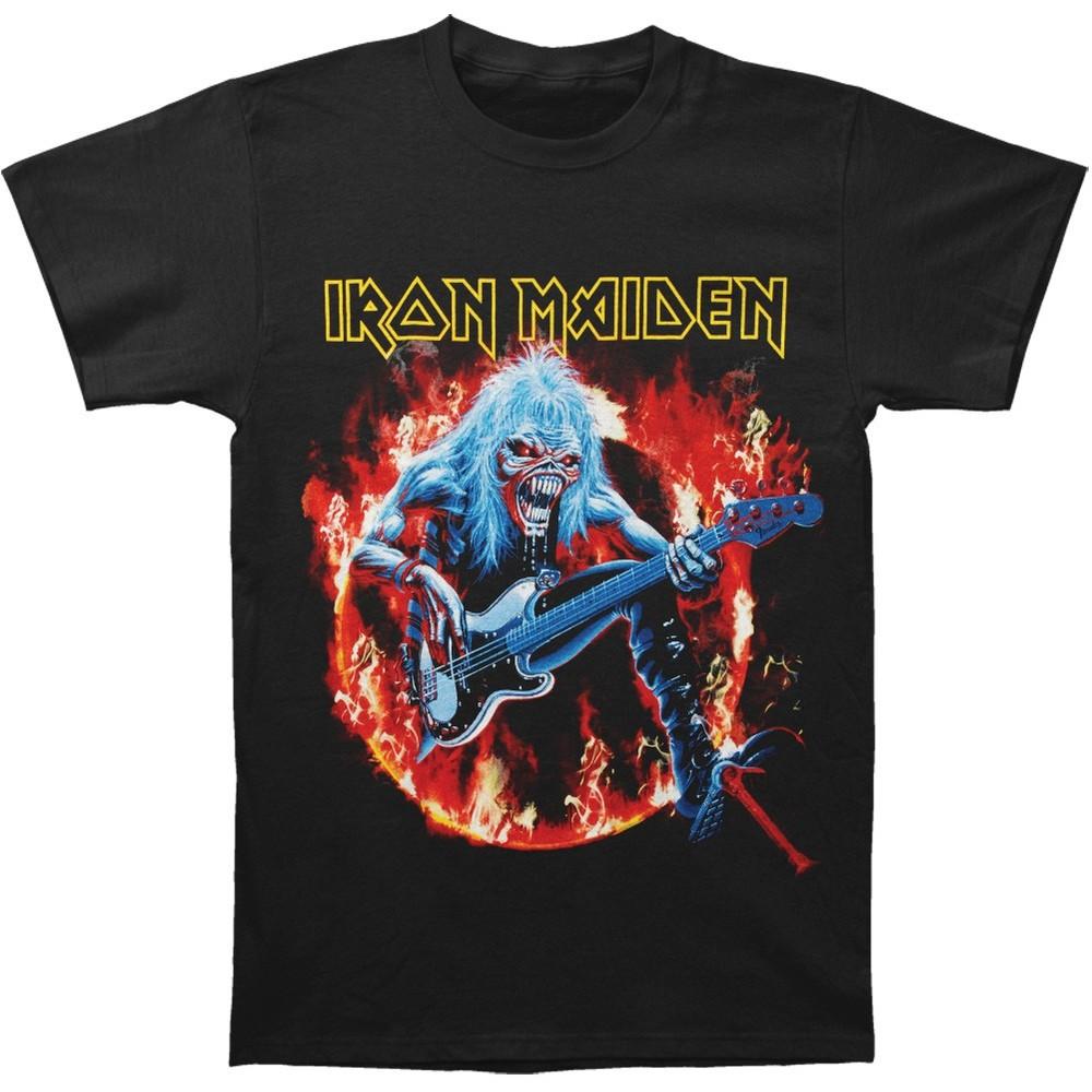 Футболка унисекс Iron Maiden Fear Live Flames, приталенная, размер L, черная