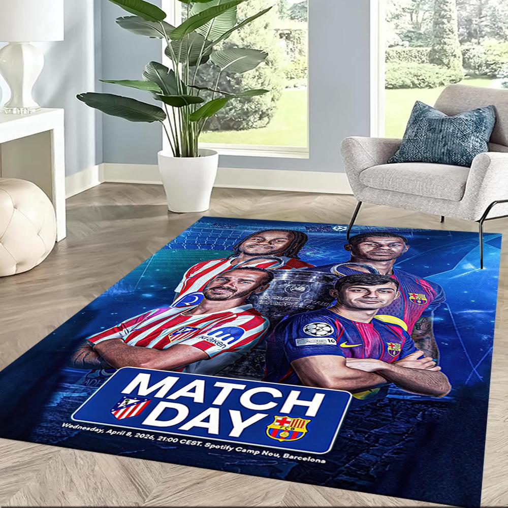 Atletico Madrid Area Rug Suitable For Hallway Study Room Foyer Decorate Room Antislip Carpet Office Home Decor Perfect Gift For Friends Family